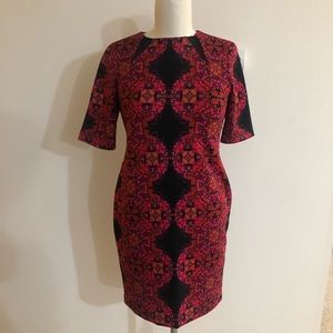 Pink and Black Pattern Dress